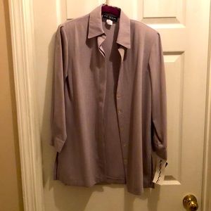 Petite size 2p light purple button down blouse